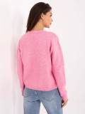 Maglione rosa a maniche lunghe