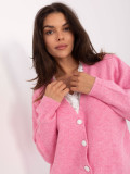 Maglione rosa a maniche lunghe