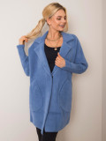 Cappotto alpaca grigio-blu da mezza stagione