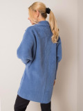 Cappotto alpaca grigio-blu da mezza stagione