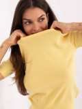 Maglione giallo a maniche corte
