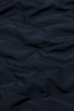 Parka con cappuccio removibile rossa/blu