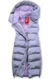 Gilet trapuntato lungo viola chiaro