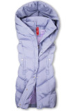 Gilet invernale viola chiaro con cappuccio