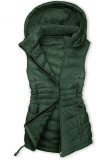 Gilet verde scuro dal taglio corto