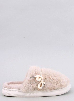 Pantofole in pelliccia beige