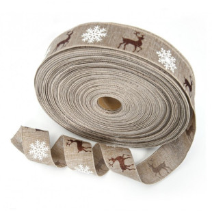 Nastro per confezioni regalo WINTER beige
