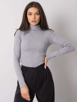 Ženski prugasti rolak u sivoj melange RUE PARIS