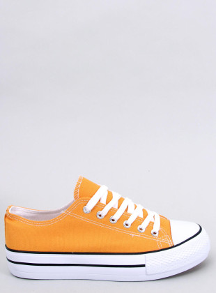 Sneakers basse in tela gialle