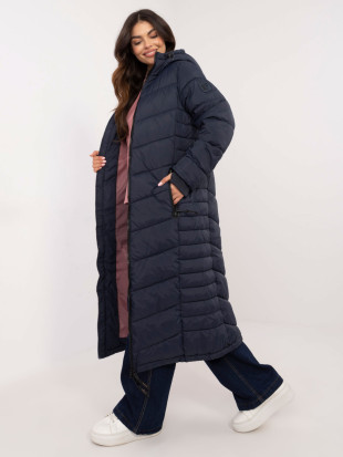 Cappotto da donna trapuntato in blu navy