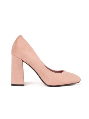 Beige Suede Visoke Potpetice