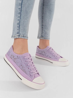 Sneakers viola perforate