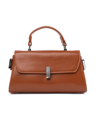 Borsa piccola marrone con manico