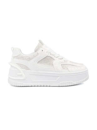 Sneakers bianche con pizzo