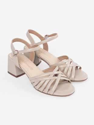 Sandali eleganti beige Sergio Leone