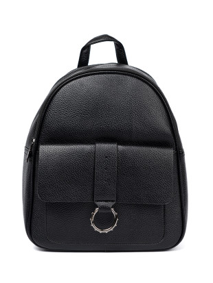 Zaino nero da donna in ecopelle