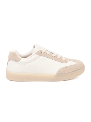 Sneakers bianche-beige da donna