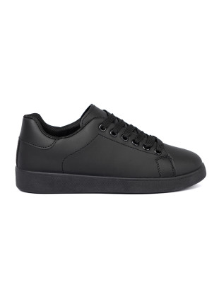 Sneakers nere con finitura opaca