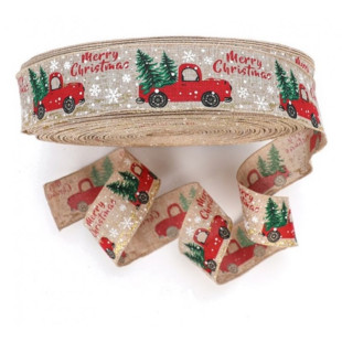 Nastro per pacchi regalo - Christmas delivery beige