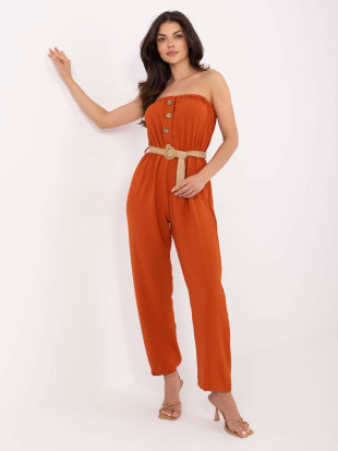 Narančasti kombinezon s remenom RUE PARIS