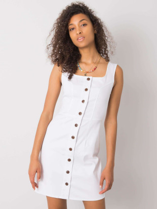Vestito bianco con bottoni