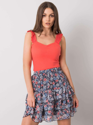 Top in cotone corallo