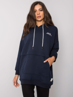 Felpa con cappuccio blu scuro