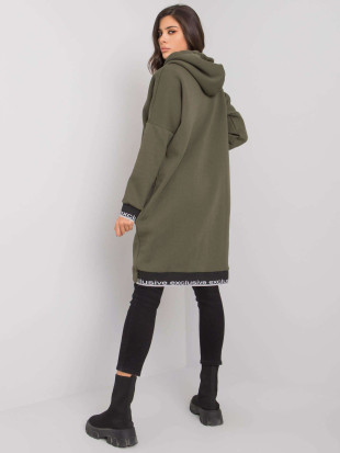 Felpa khaki da donna con zip