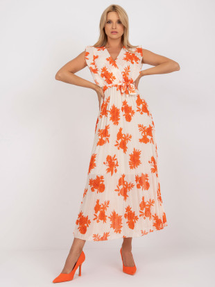 Elegante abito midi arancione