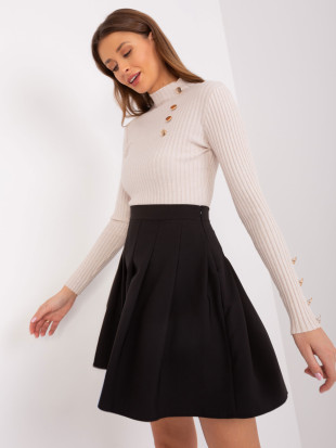 Gonna nera elegante a campana