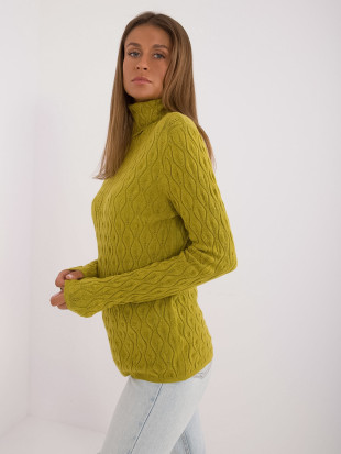 Elegantni maslinasti pulover s rolom