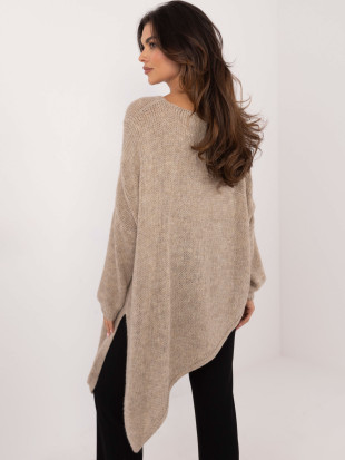 Maglione beige a maniche lunghe