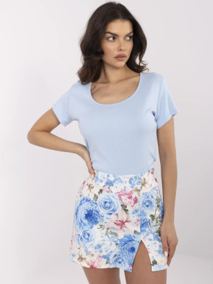 T-shirt blu elegante a maniche corte