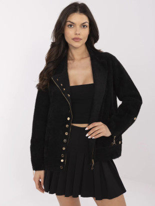 Elegantna crna prijelazna jakna