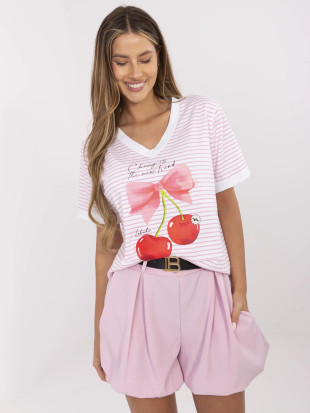 Blusa alla moda in rosa fluorescente
