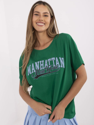 T-shirt verde elegante a maniche corte