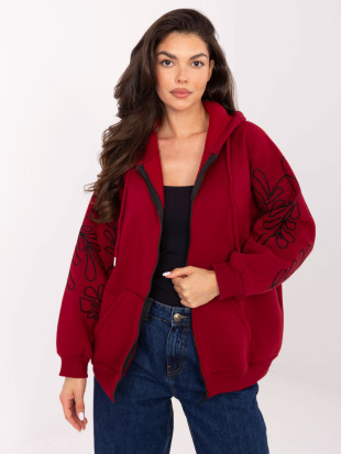 Bordo hoodie s kapuljačom i vezom
