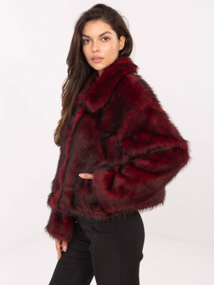 Elegantna bordo zimska jakna