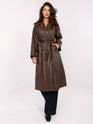 Cappotto donna di transizione marrone scuro