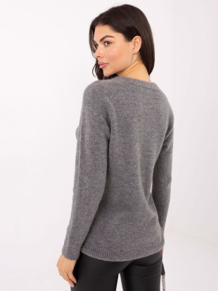 Tamnosivi pulover od alpake