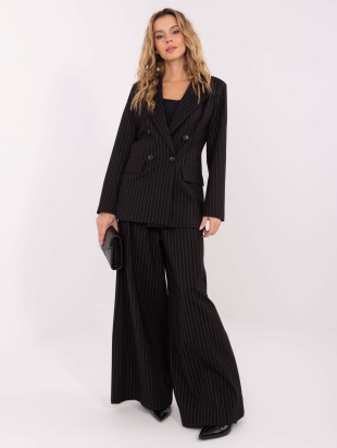 Blazer nero elegante a righe