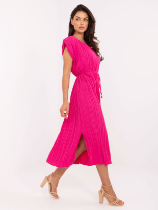 Elegante abito midi in rosa