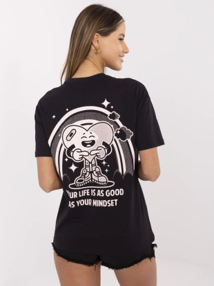 T-shirt grigia elegante con stampa
