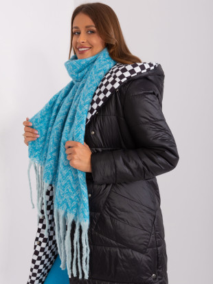 Sciarpa da donna blu in maglia