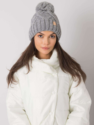 Cappello invernale grigio con fodera
