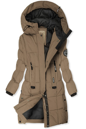 Giacca marrone estesa per autunno/inverno SPORTY