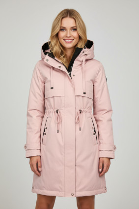 Giacca di transizione rosa dal taglio allungato